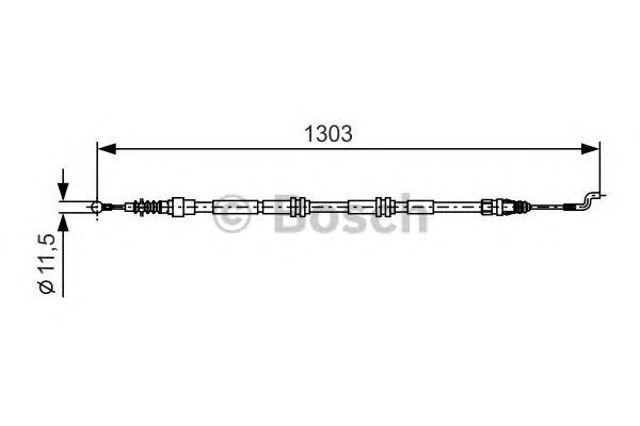 1987477260 BOSCH Задний трос ручника купить в Житомир