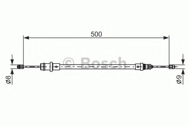 1987477565 BOSCH Трос ручного тормоза передний купить в Украина
