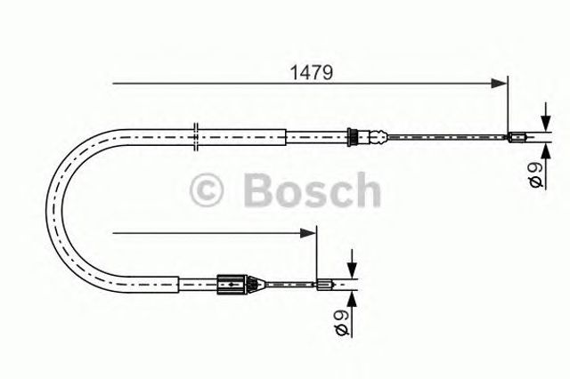 Задний правый трос ручника 1987477647 Bosch