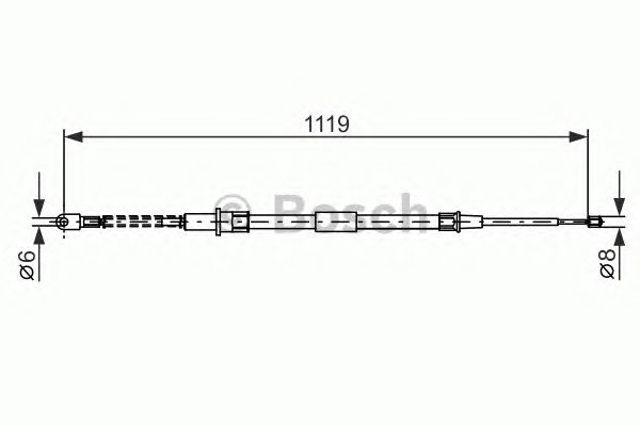 1987477683 BOSCH Трос ручного тормоза задний правый купить в Полтава