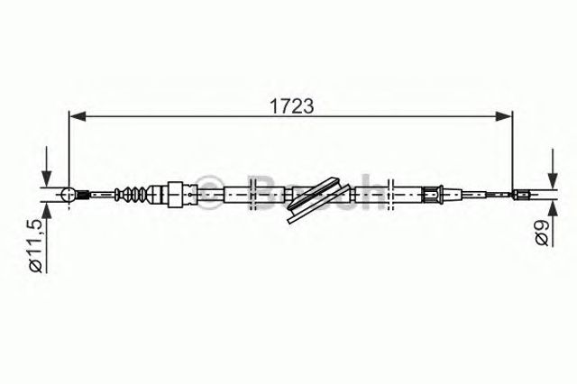 1987477686 BOSCH Задний трос ручника купить в Ужгород