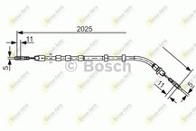 1987477903 BOSCH Трос ручного тормоза задний левый купить в Сумы