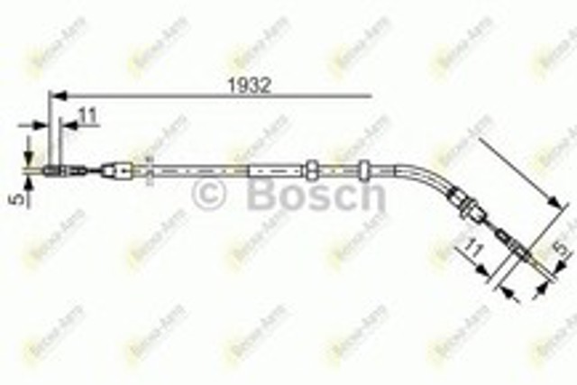 1987477904 BOSCH Трос ручного тормоза задний правый купить в Каменское