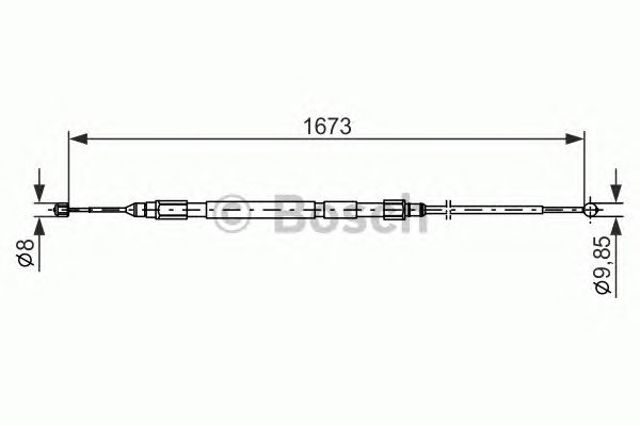 1987477947 BOSCH Трос ручного тормоза задний правый купить в Харьков