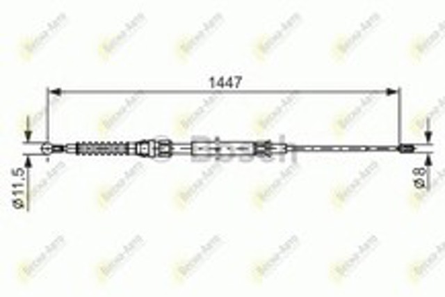 BOSCH 1987477958 Трос ручного тормоза задний правый/левый в наличии Львов