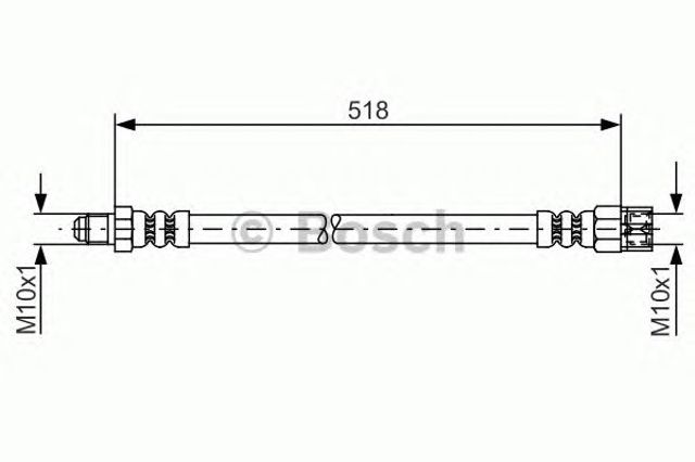1987481007 BOSCH Шланг тормозной задний купить в Ужгород