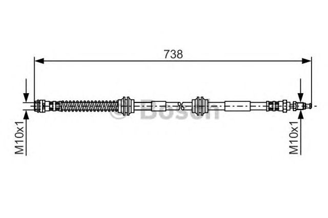 BOSCH 1987481370 Шланг тормозной передний в наличии Сумы
