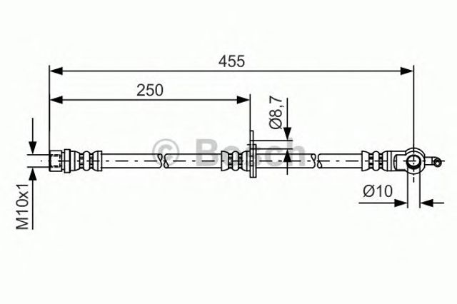 BOSCH 1987481389 Шланг тормозной передний правый в наличии Николаев