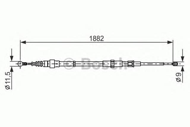 1987482193 BOSCH Задний трос ручника купить в Ровно