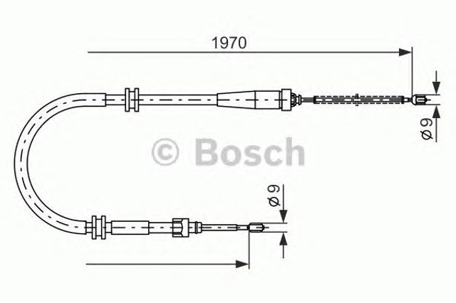 BOSCH 1987482253 Задний трос ручника в наличии Винница