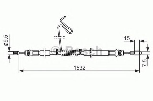 1987482277 BOSCH Трос ручного тормоза задний левый купить в Ирпень