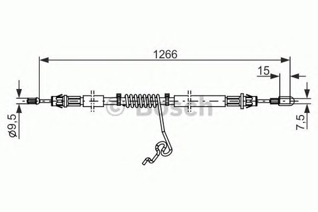 1987482281 BOSCH Задний правый трос ручника купить в Днепр