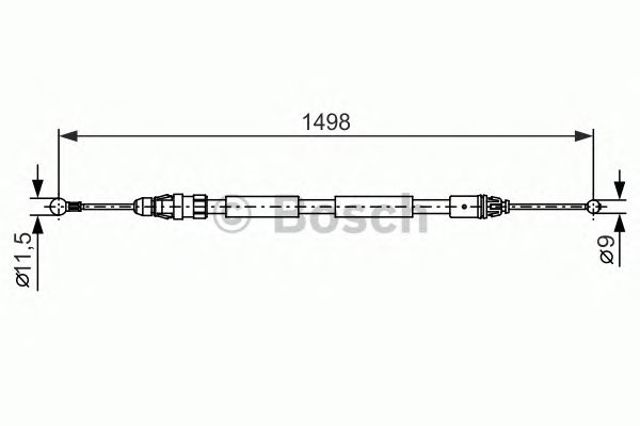BOSCH 1987482387 Трос ручного тормоза задний левый в наличии Тернополь