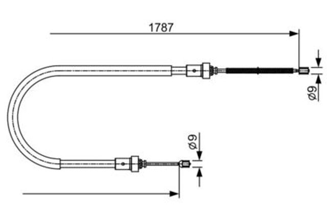 BOSCH 1987482410 Задний трос ручника в наличии Павлоград