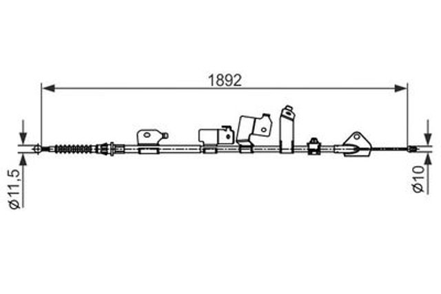 1987482439 Трос ручного тормоза задний левый купить Николаев