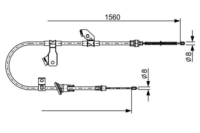 1987482626 BOSCH Трос ручного тормоза задний правый купить в Кривой Рог