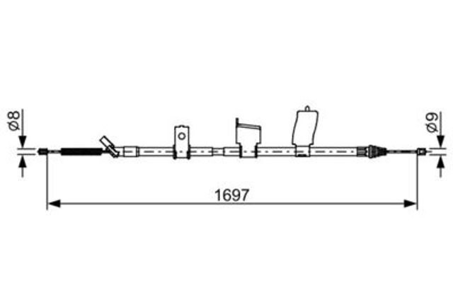 BOSCH 1987482627 Трос ручника в наличии Кривой Рог