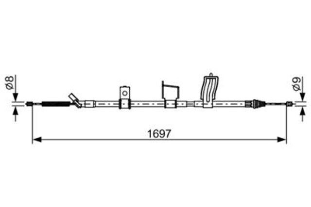 1987482628 BOSCH Трос ручного тормоза задний правый купить в Ужгород