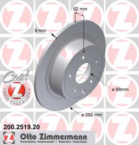 Дисковый тормоз 200251920 ZIMMERMANN
