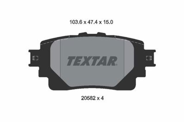 2058201 TEXTAR Колодки тормозные задние дисковые купить в Кривой Рог