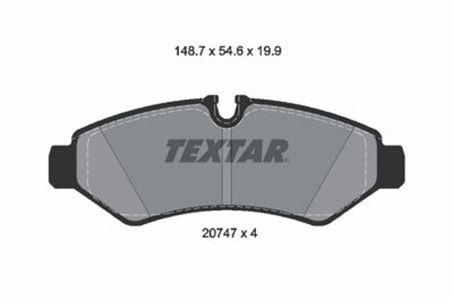2074701 TEXTAR Колодки тормозные задние дисковые купить в Каменское