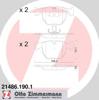 Передний ремкомплект тормозов 214861901 ZIMMERMANN