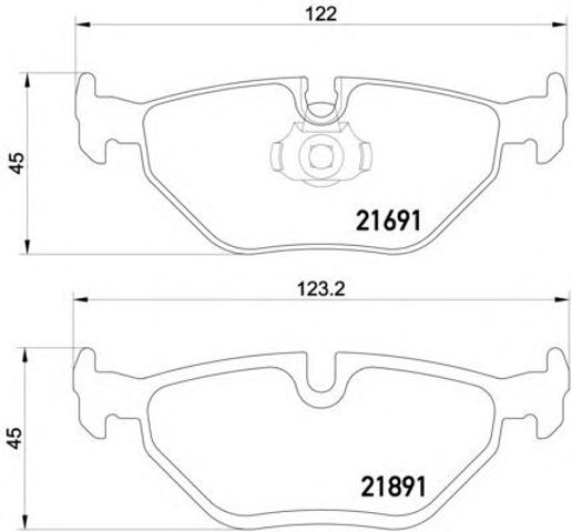 Комплект задних колодок Бмв 5