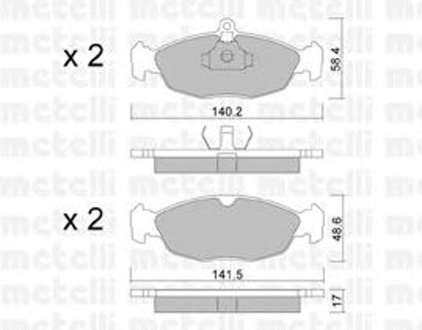 Колодки тормозные дисковые комплект 2200770 METELLI