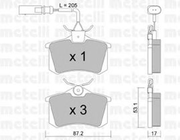 Колодки дисковые  2201003 METELLI
