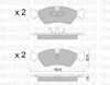 Колодки тормозные дисковые комплект 2201170 METELLI