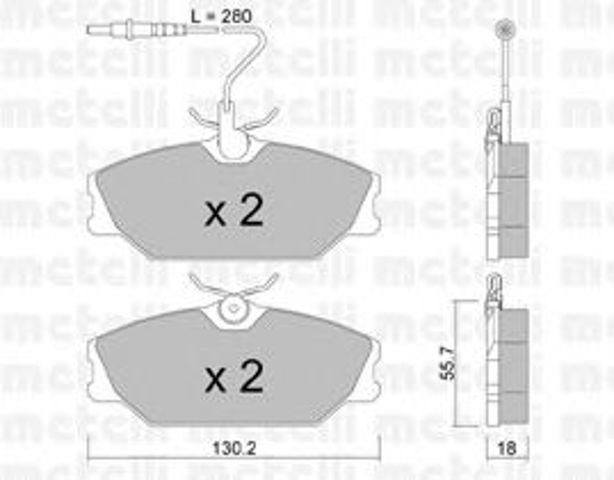 Колодки 2201420 METELLI