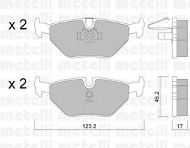 Комплект тормозных колодок, дисковый тормоз 22-0210-0