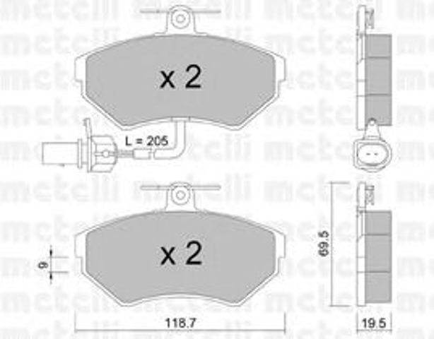 Колодки 2202152 METELLI