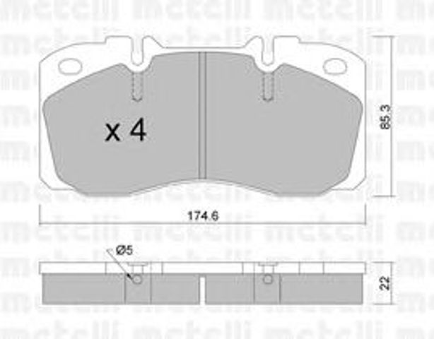 Колодки тормозные дисковые комплект 2202680 METELLI