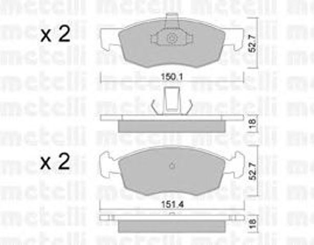Колодки тормозные 2202742 METELLI