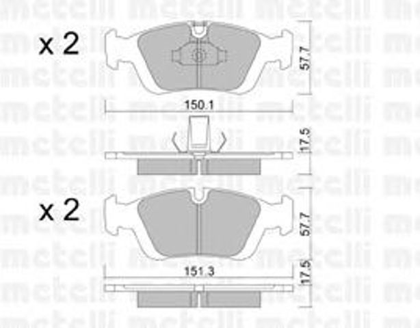 Колодки тормозные передние дисковые 2203120 METELLI