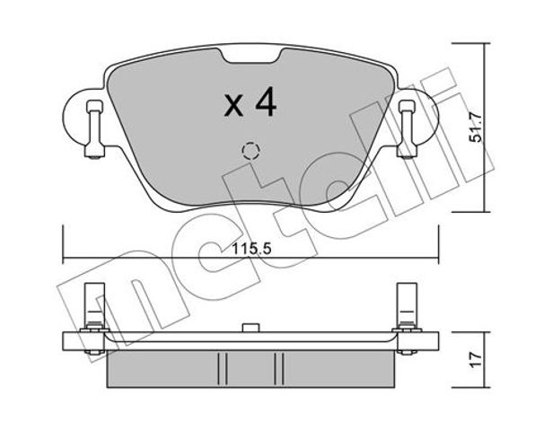 Комплект задних колодок Ford Mondeo 3