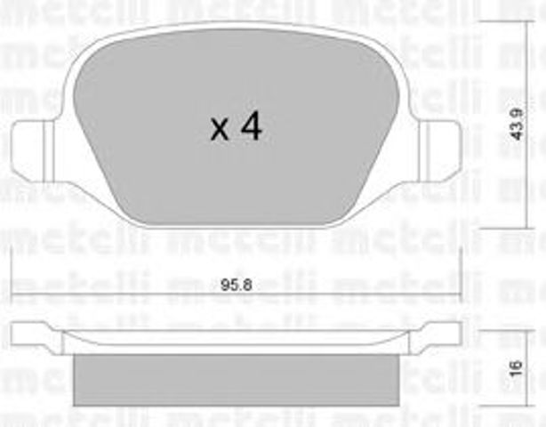 Задние колодки 2203241 METELLI