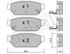 Задние дисковые колодки 2203960 METELLI