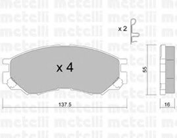 Колодки тормозные 2204010 METELLI