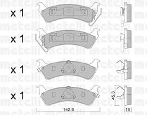 Колодки дисковые  2205270 METELLI