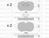 Колодки тормозные передние дисковые 2205400 METELLI