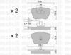 Передние тормозные колодки 2205490 METELLI