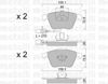 Колодки тормозные дисковые комплект 2205491 METELLI