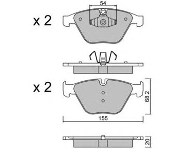 Тормозные колодки 2205586 METELLI