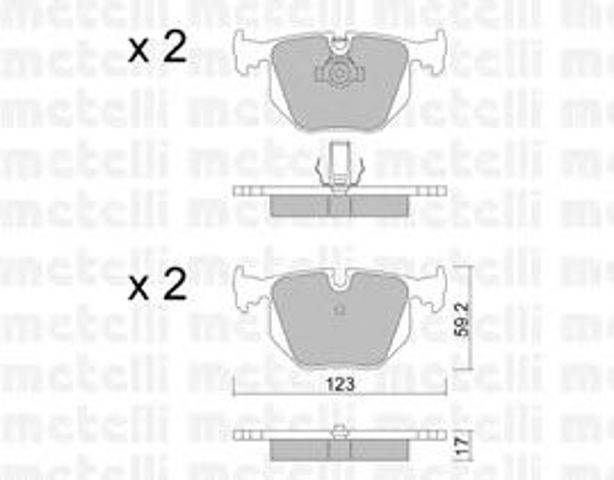 Колодки дисковые  2205600 METELLI