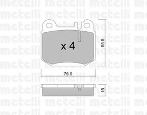 Комплект задних колодок 2205640 METELLI