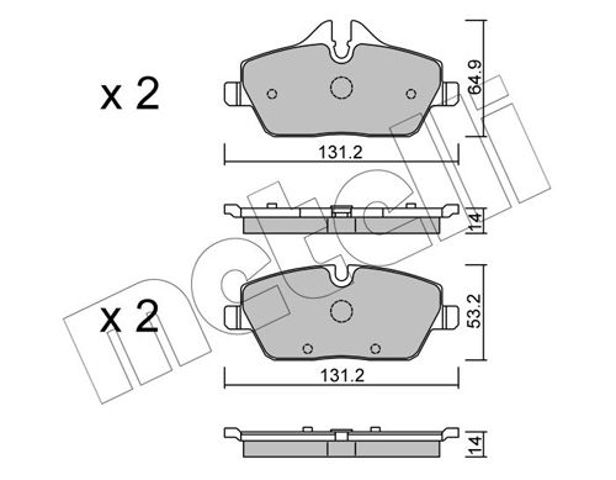 Тормозные колодки 2206642 METELLI