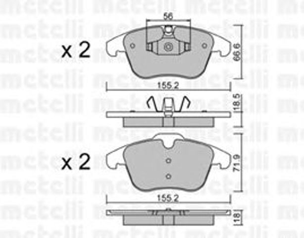 Колодки тормозные 2206755 METELLI