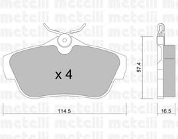 Колодки дисковые  2207120 METELLI